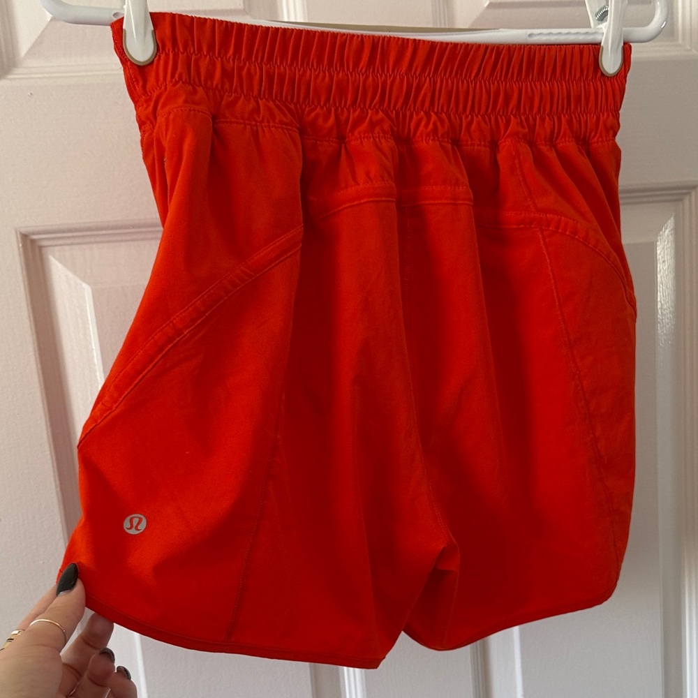 Lululemon 3-part set! Orangey-red. Sports bra, jacket, running shorts - Picture 9 of 9